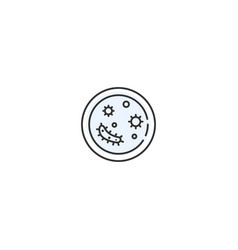 Bacteria Research Line Icon Bacterium Microbe