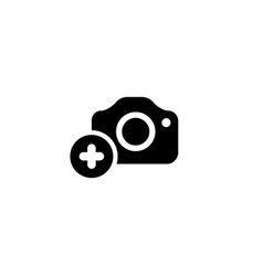 Camera Photo Upload Icon On Isolated White