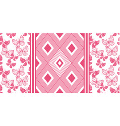 Pink Spring Seamless Monochrome Pattern