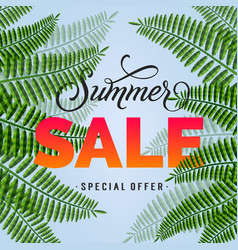 Summer Sale Lettering With Royal Fern