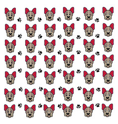 Cute Dog And Paw Pattern