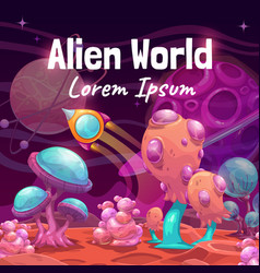 Fantasy Cartoon Alien World Landscape