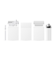 Realistic Detailed 3d Cigarette Pack Blank White