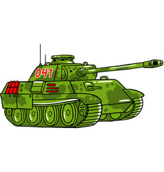 Cartoon Tank Isolated Royalty Free Vector Image