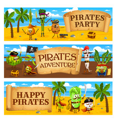 Cartoon Vegetable Pirates Characters Party Event