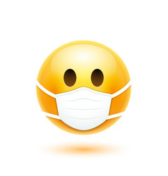 Face Mask Emoji Cartoon Icon Covid19 19