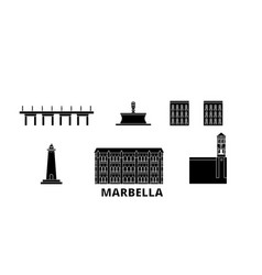 Spain Marbella Flat Travel Skyline Set