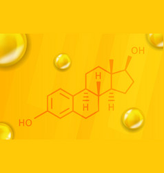 Estrogen Chemical Formula 3d Realistic