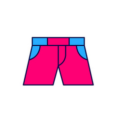 Filled Outline Short Or Pants Icon Isolated