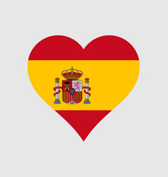 Spain Heart Flag Spanish Spaniard Love Icon Sign