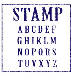 Vintage Stamp All Caps Font