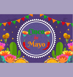 Flat Cinco De Mayo Festival Background Celebration