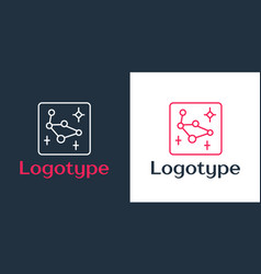 Logotype Line Great Bear Constellation Icon