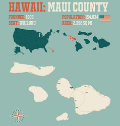 Map Maui County In Hawaii