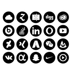 20 Social Media Icon Pack Including Xing Video