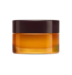 Cosmetic Cream Jar Mockup Gold Glass Container