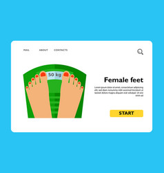 Female Feet On Scale Icon