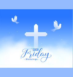 Good Friday Wishes Card With Dove Bird For Heaven