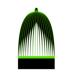 Bird Cage Sign Green 3d Icon With Black