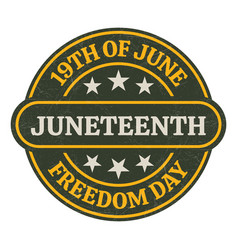 Juneteenth Or June 19th Day Badge Logo Emblem