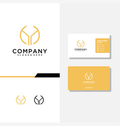 Letter Ay Logo Design And Business Card Template