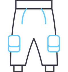 Work Trousers Line Icon Outline Symbol