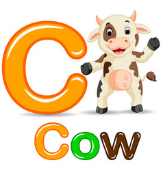 Flashcard Letter C is for Cow Vector Images (12)