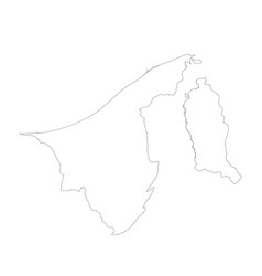 Brunei Country Map Outline