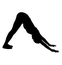 Downward Dog Yoga Pose Silhouette