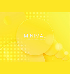 Minimal Background With Circles On Yellow