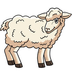 Mother Sheep Cartoon Colored Clipart