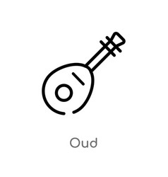 Outline Oud Icon Isolated Black Simple Line