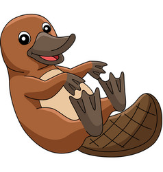 Platypus Animal Cartoon Colored Clipart