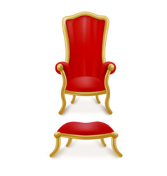 Royal Throne With Little Chair For Legs Luxury