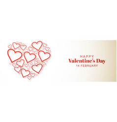 Happy Valentines Day Holiday Card Banner Design