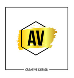 Initial Letter Av Logo Template Design