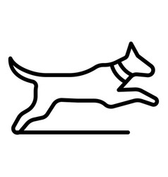 Jumping Dog Icon Outline Style