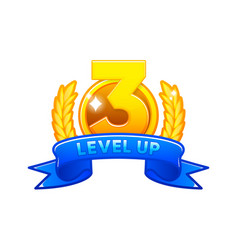 Level Up Banner Game Label Logo For 2d Games