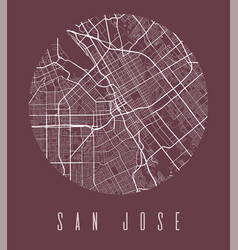 San Jose Map Poster Decorative Design Street Map