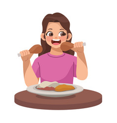 Woman Eating Nutrition Lunch