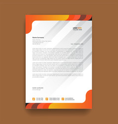 Modern Professional Red Letterhead Template Design