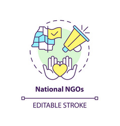 National Ngos Multi Color Concept Icon