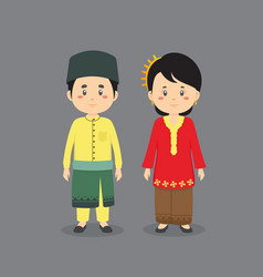 Character Wearing Malaysian Traditional Dress