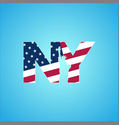 Ny Flag And Palm Black Wallpaper