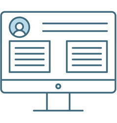 Resume Cv On Computer Screen Icon