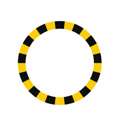 Warning Circle Frame With Yellow Black Tape