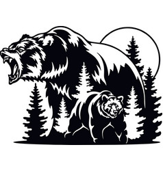 Bear Grizzly - Wildlife Stencils