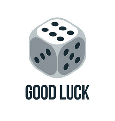 Good Luck Wishes Poster With Dice Showing Best