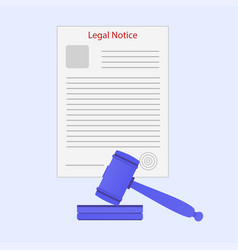 Legal Document And Legal Notice With Legal Sign