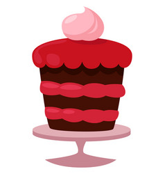 Red Velvet Cake On White Background